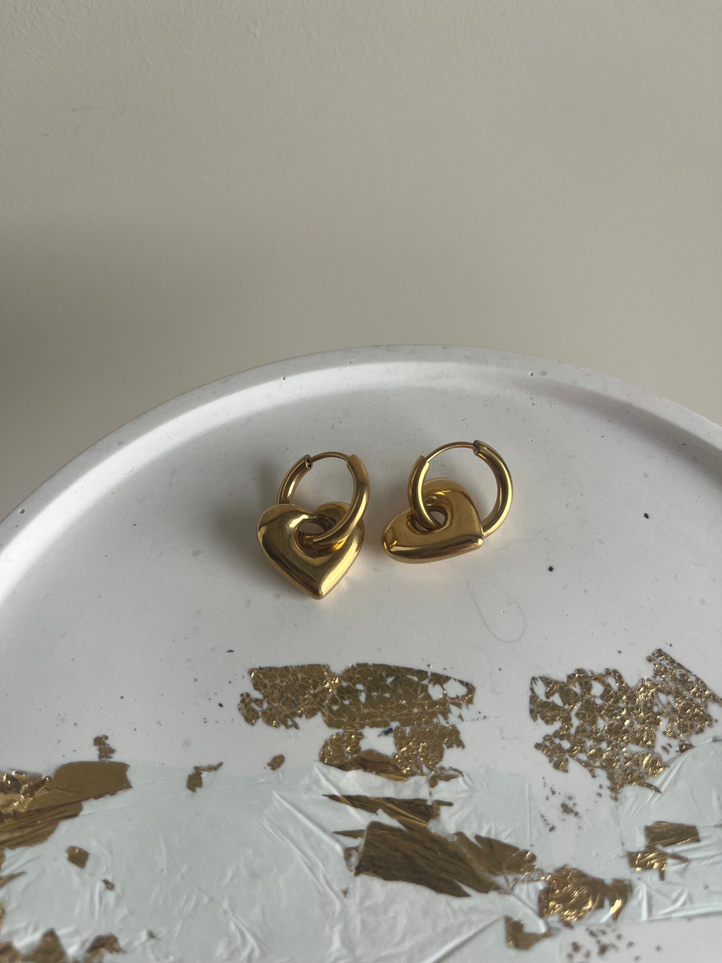Boucles d'oreilles - Anneaux coeurs