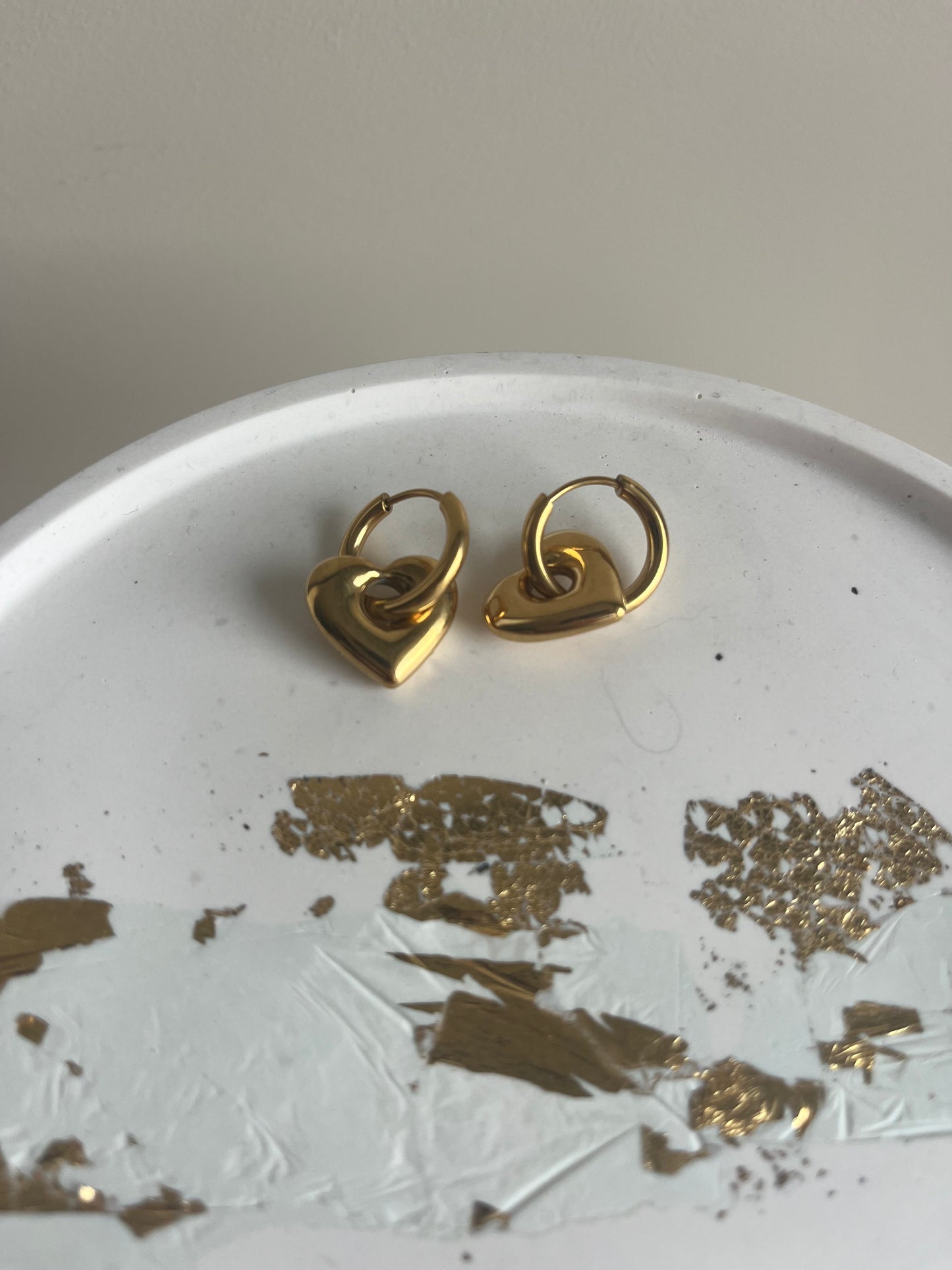 Boucles d'oreilles - Anneaux coeurs