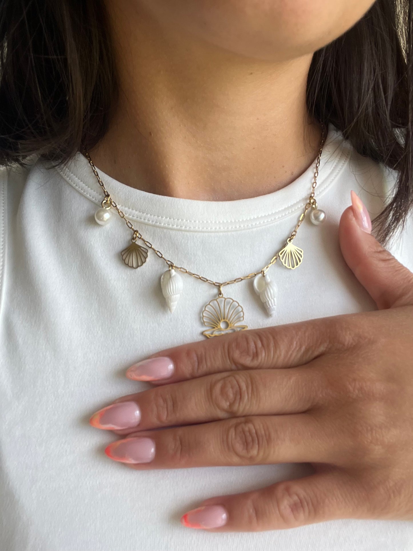 Collier Playa - Coquillages et pendentifs