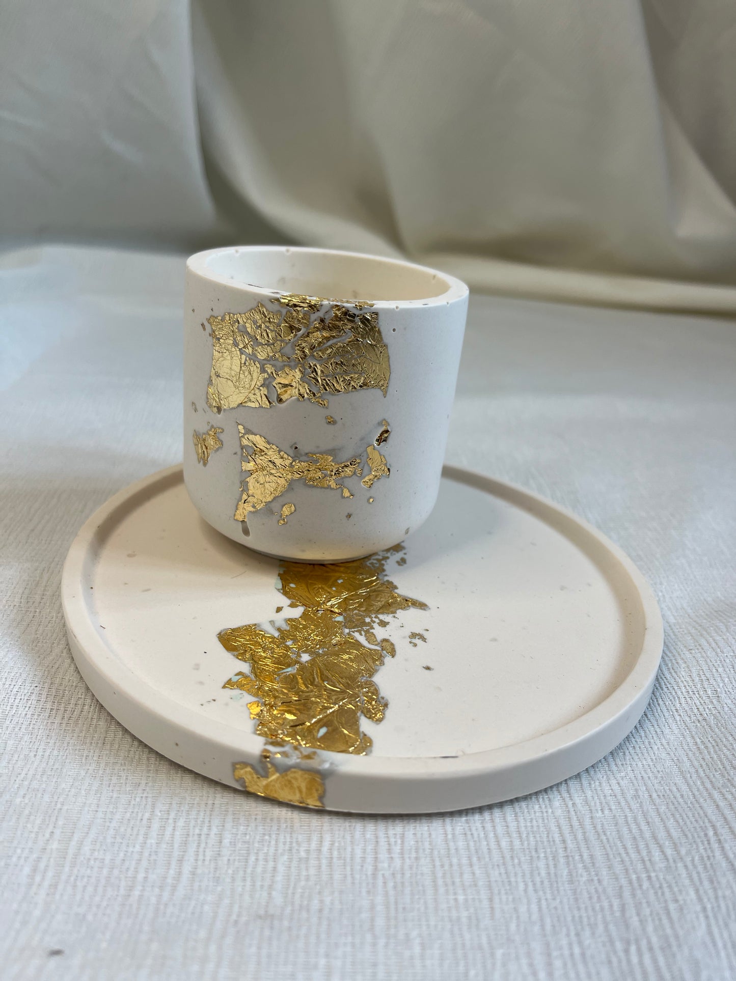 Plateau de décoration rond - Blanc