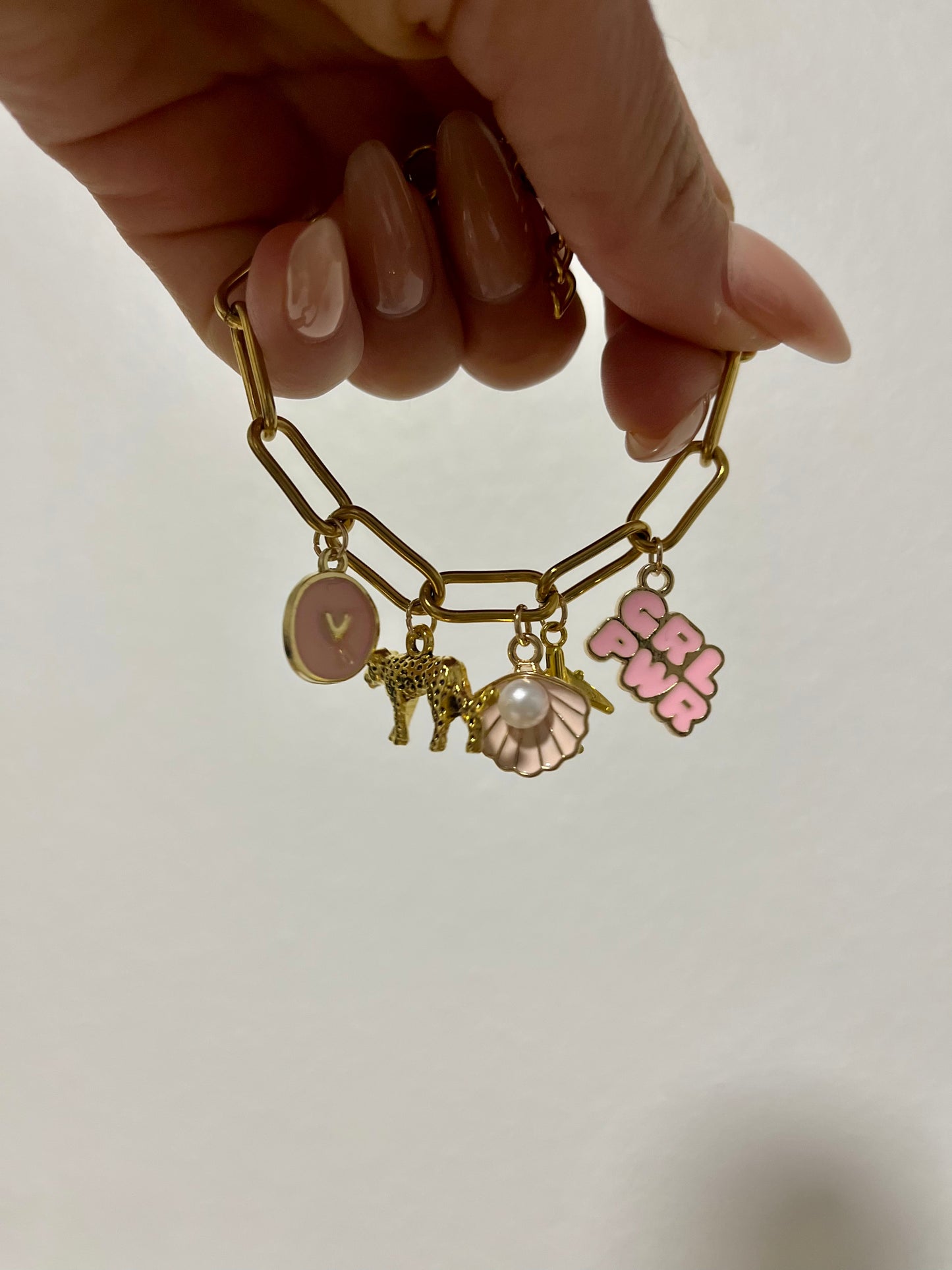 Bracelet charms - Pink of you - Acier inoxydable