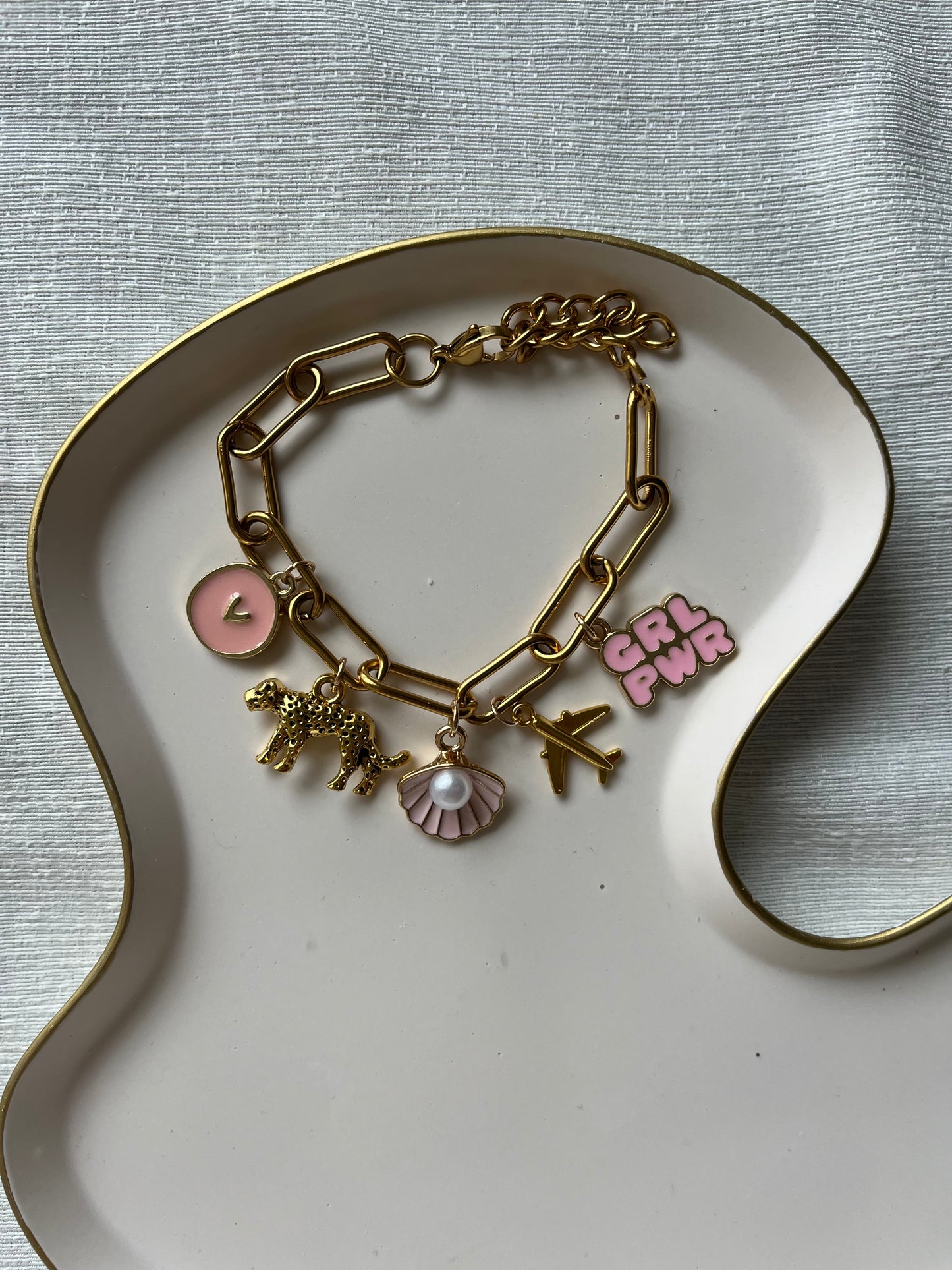 Bracelet charms - Pink of you - Acier inoxydable