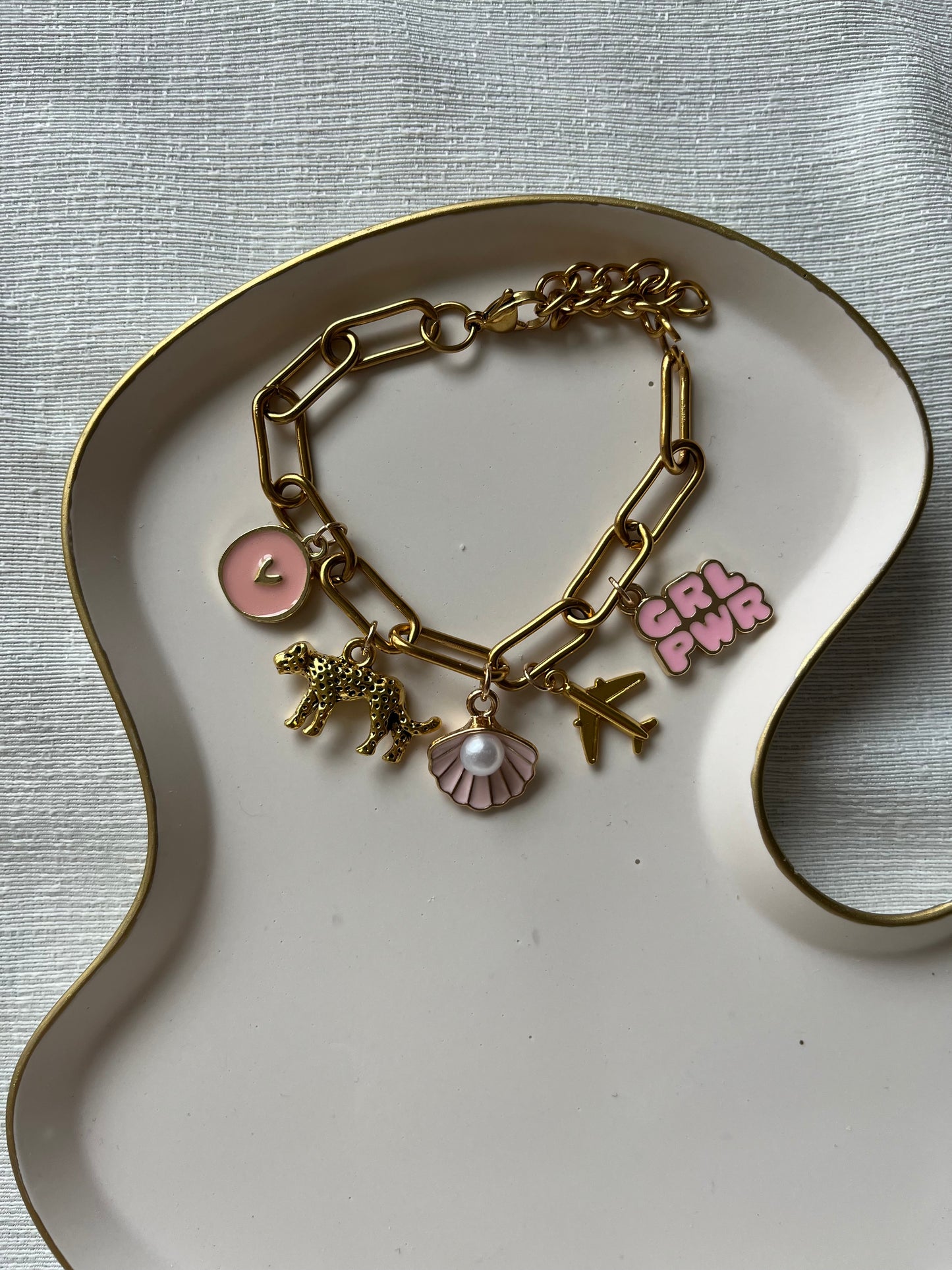 Bracelet charms - Pink of you - Acier inoxydable