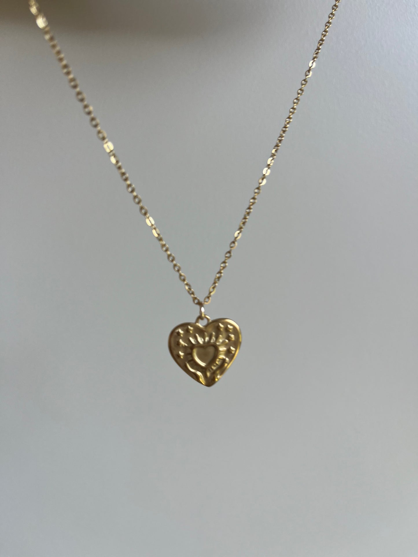 Collier charms - coeur - Acier inoxydable