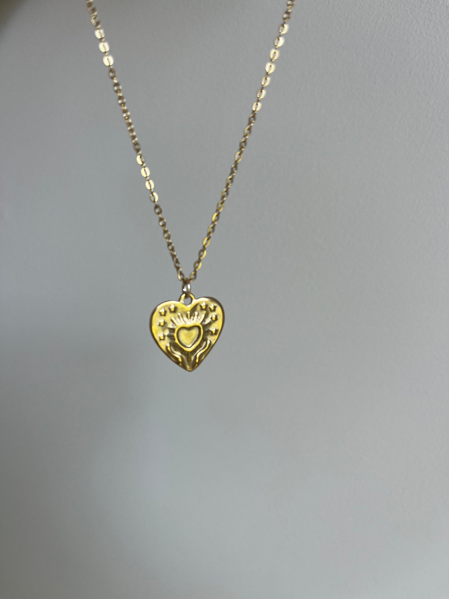 Collier charms - coeur - Acier inoxydable