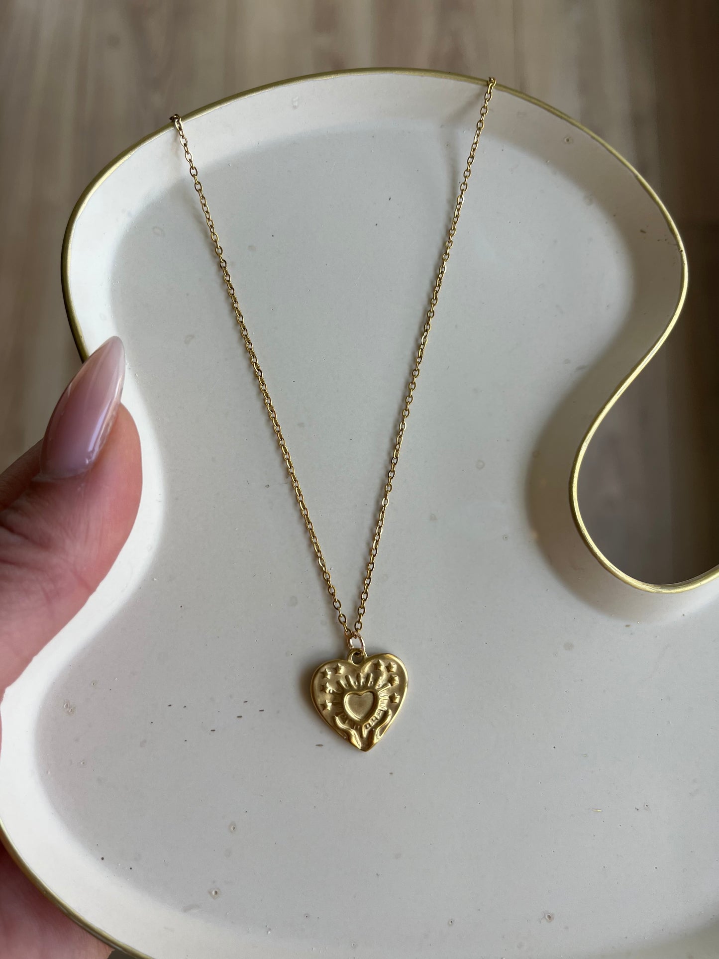Collier charms - coeur - Acier inoxydable