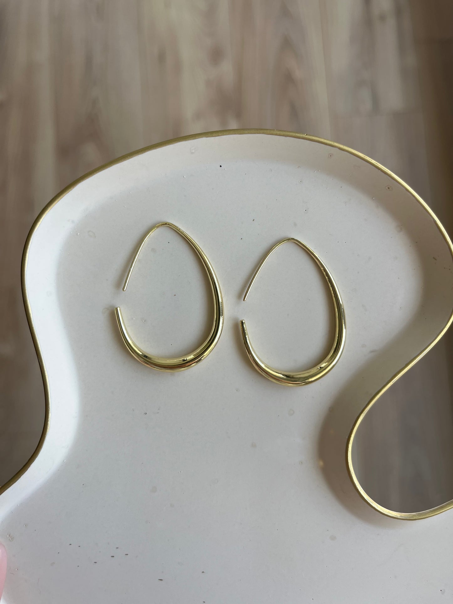 Boucles d'oreilles - Goutte d'or - Acier inoxydable