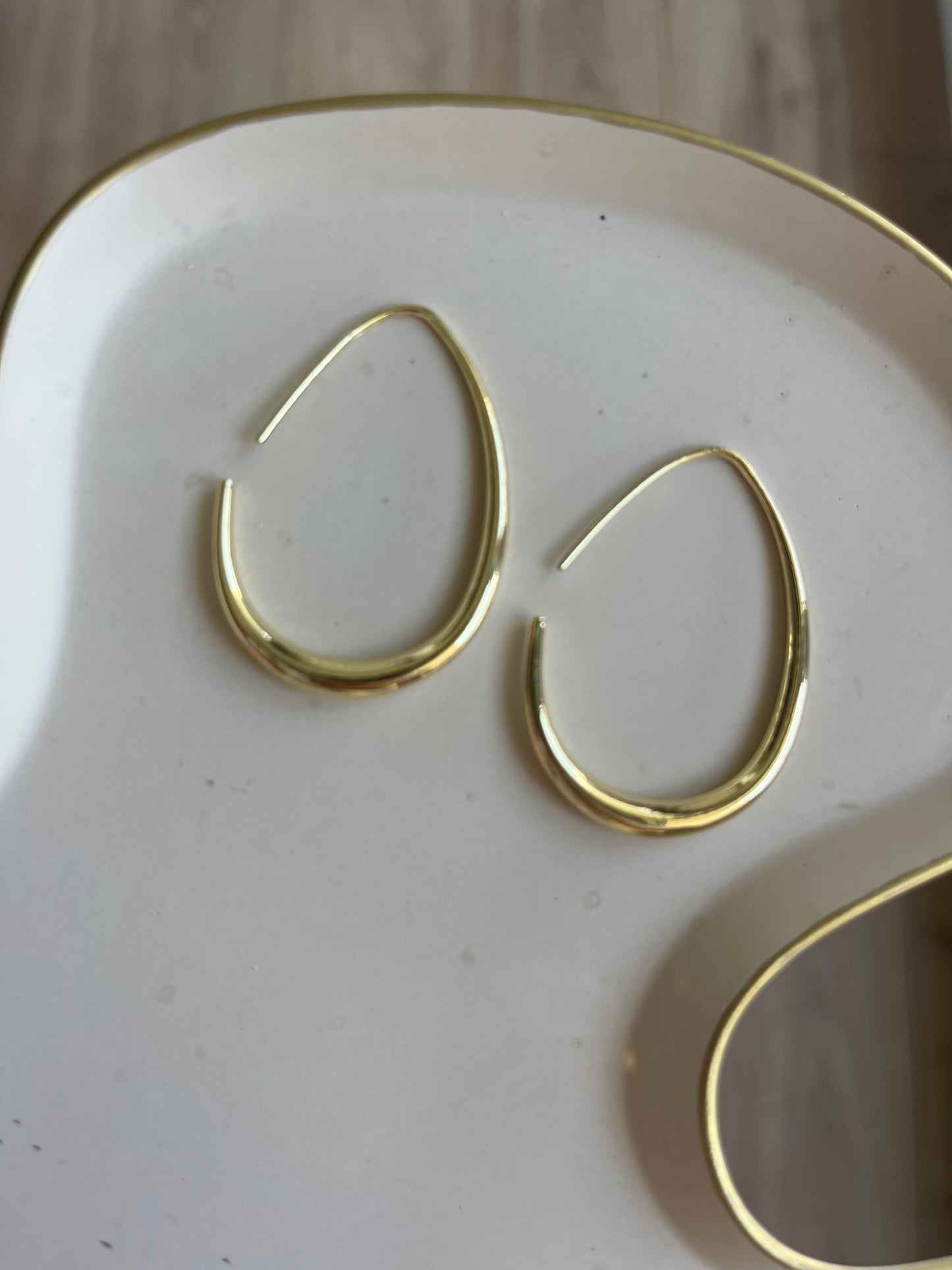 Boucles d'oreilles - Goutte d'or - Acier inoxydable