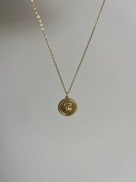 Collier pendentif - Soleil - acier inoxydable