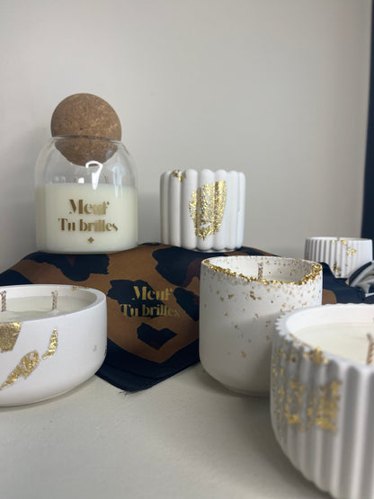 Bougie végétale Agrume et Sauge – Feuilles d’or – 45h – You Gold This
