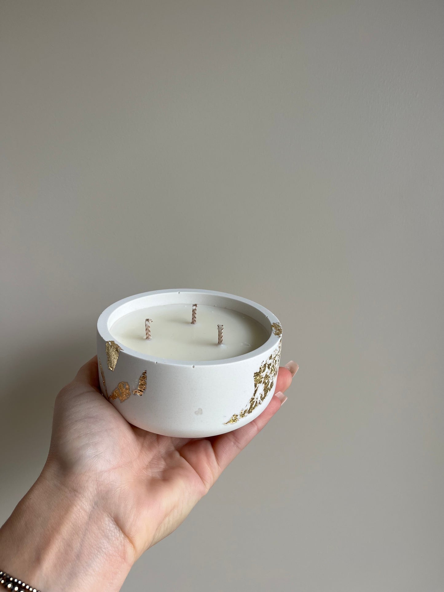 Bougie végétale Fleur de Coton – Feuilles d’or – 40h – You Gold This