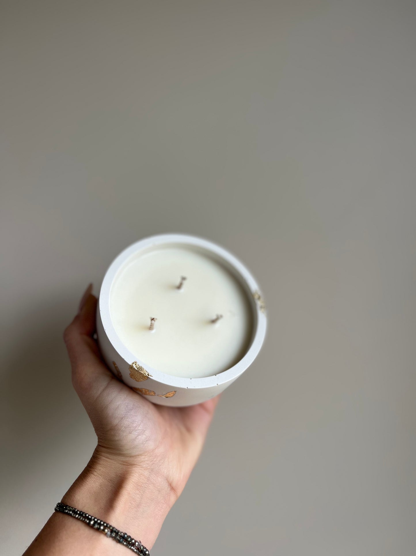 Bougie végétale Fleur de Coton – Feuilles d’or – 40h – You Gold This