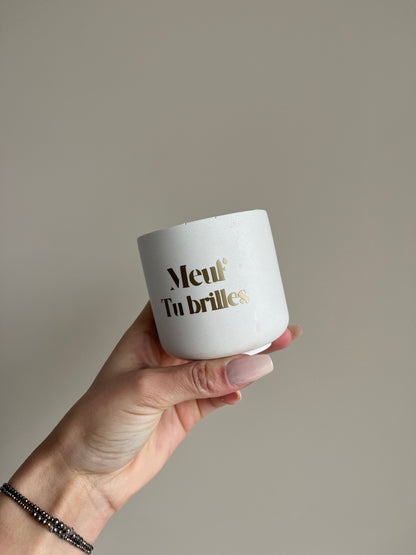 Bougie végétale – Meuf tu brilles – 35h – You Gold This