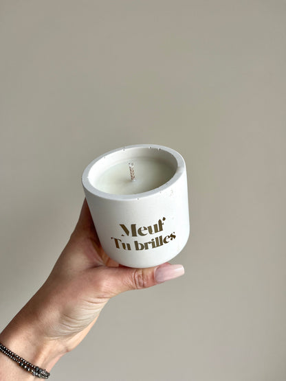 Bougie végétale – Meuf tu brilles – 35h – You Gold This