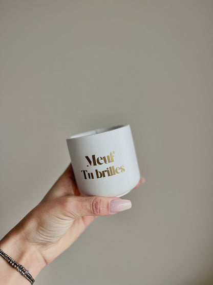 Bougie végétale – Meuf tu brilles – 35h – You Gold This