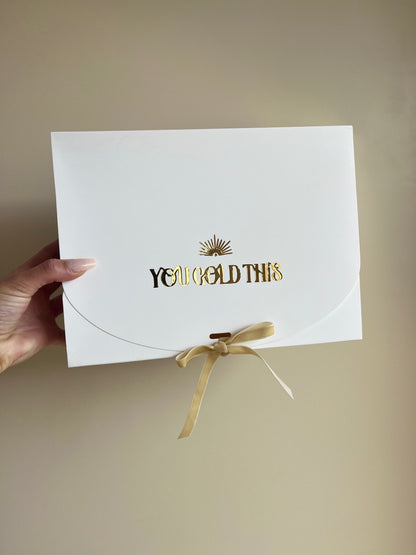 Grande boîte cadeau – Ruban velours – You Gold This doré