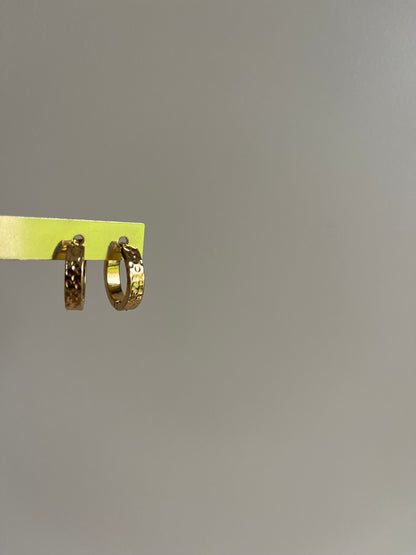 Boucles d'oreilles Anneaux martelés – Doré – Bijoux – You Gold This