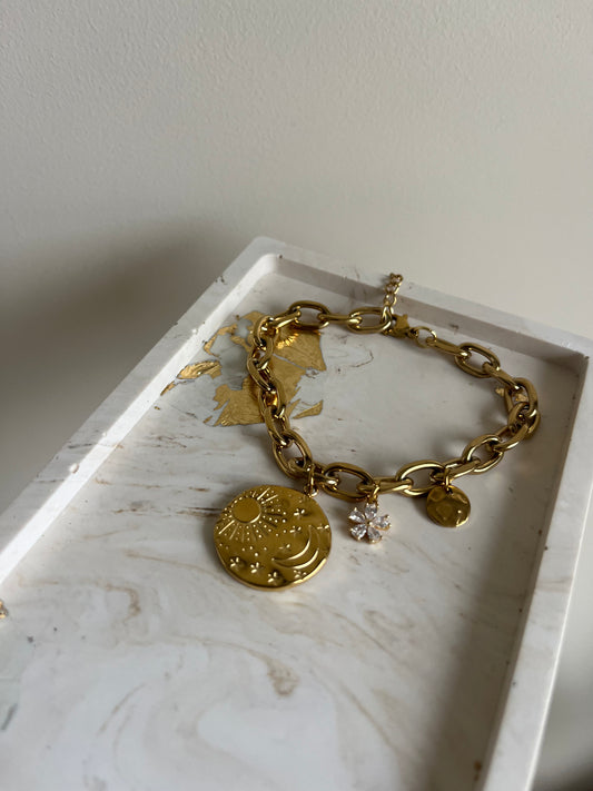 Bracelet  Luna et strass