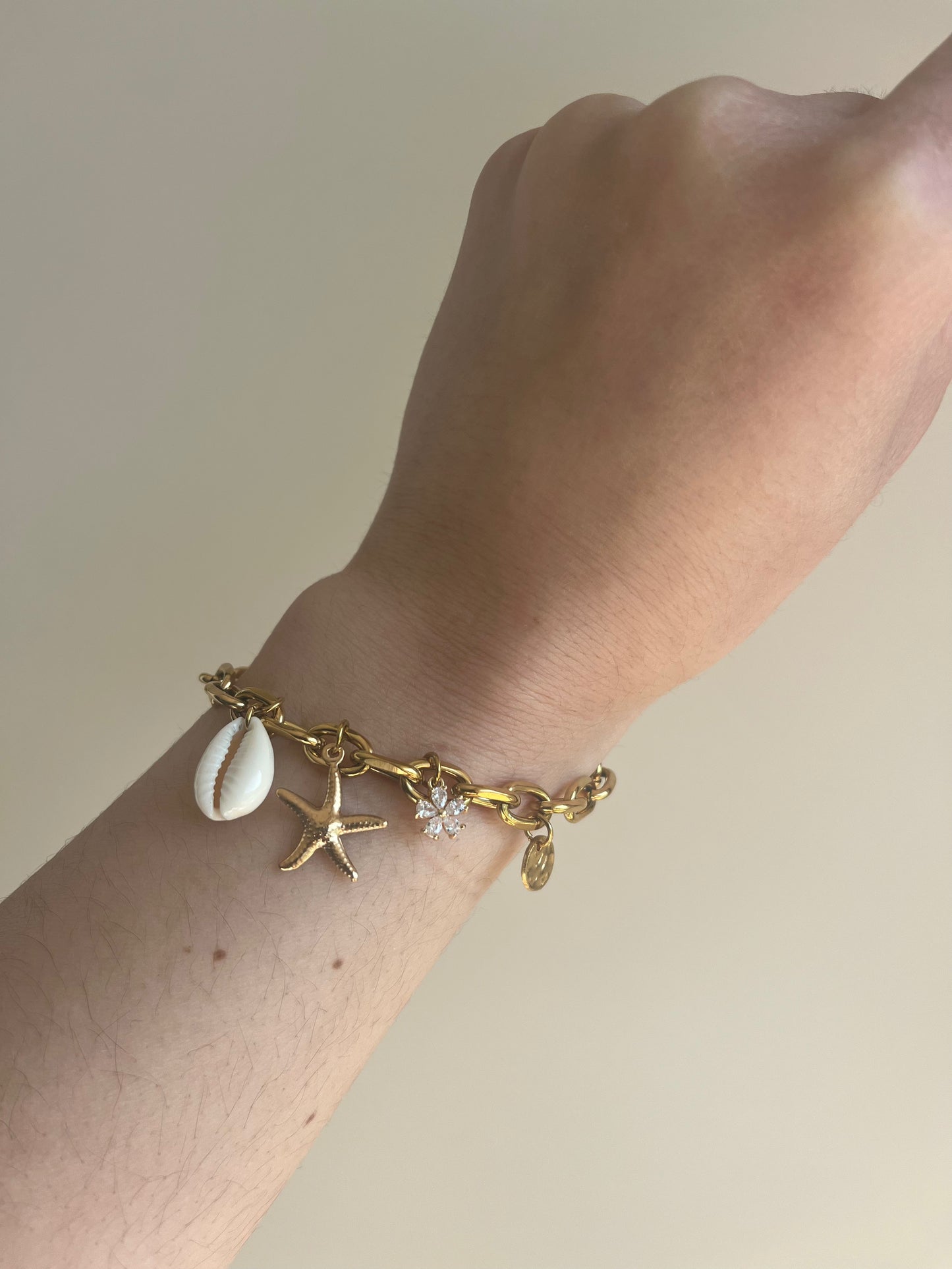 Bracelet  Maria - Coquillage et pendentifs - acier inoxydable
