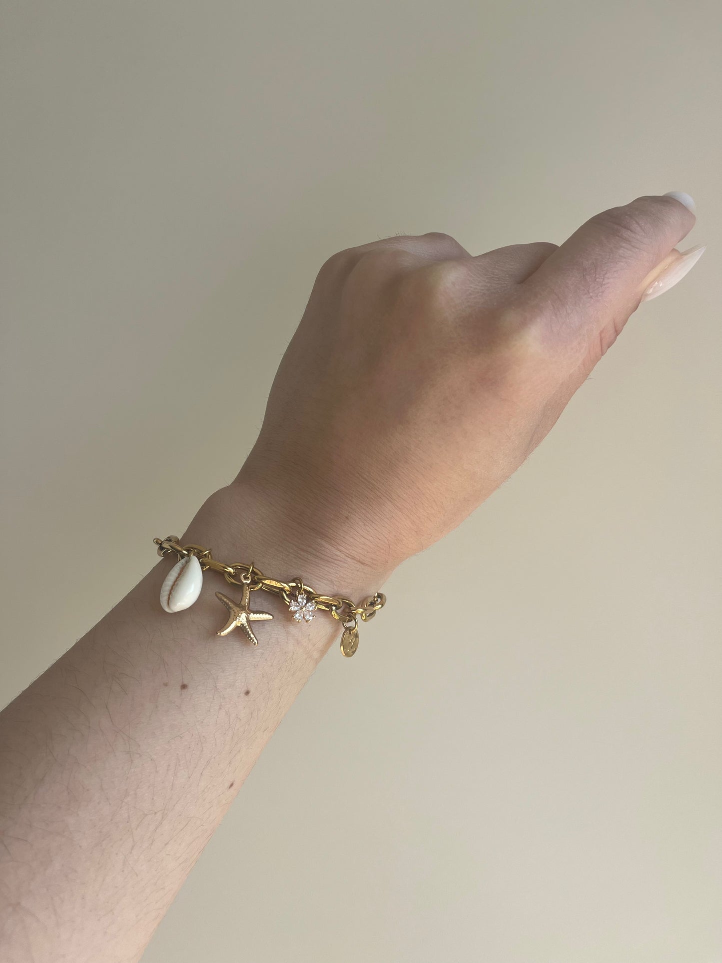 Bracelet  Maria - Coquillage et pendentifs - acier inoxydable