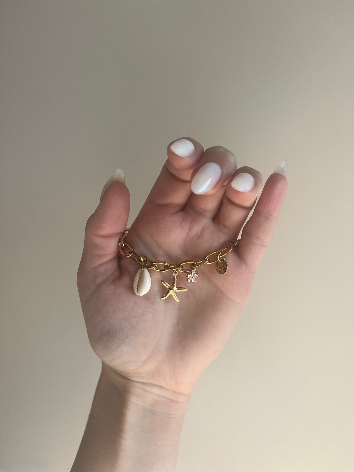 Bracelet  Maria - Coquillage et pendentifs - acier inoxydable