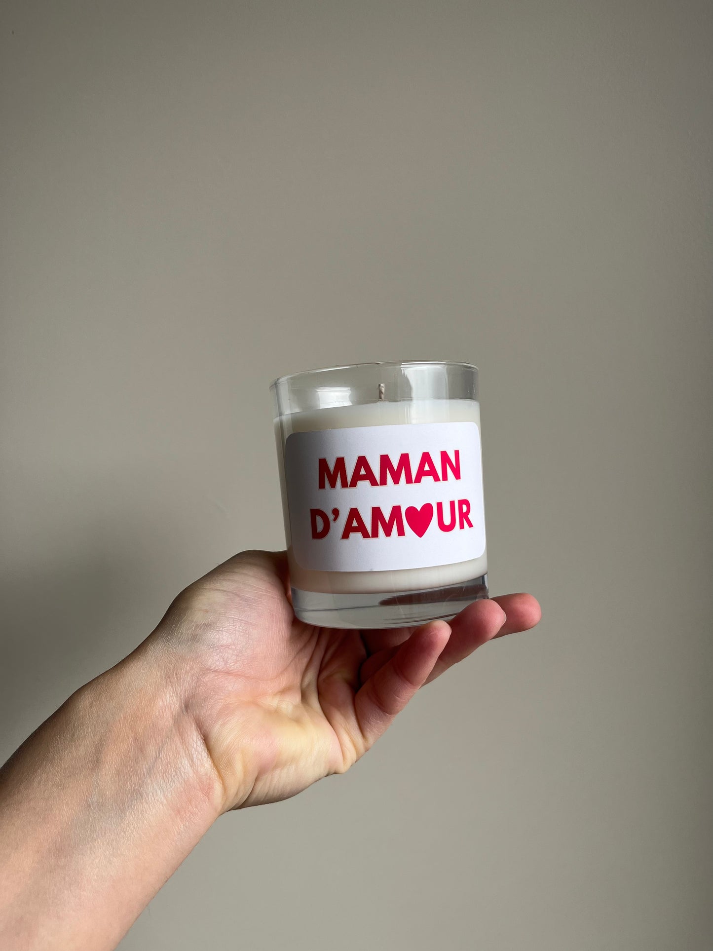 Bougie parfumée Maman d'amour – Ambre Gris – Bougie végétale – You Gold This – fête des mères
