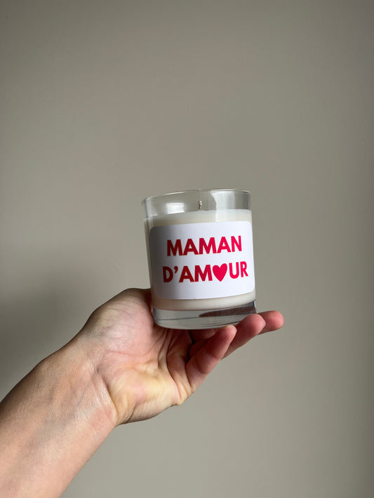 Bougie parfumée Maman d'amour – Ambre Gris – Bougie végétale – You Gold This – fête des mères