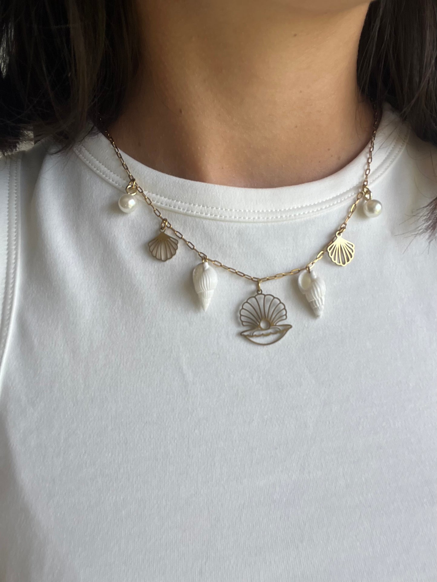 Collier Playa - Coquillages et pendentifs