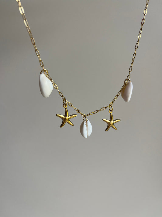 Collier Stella - Coquillage et pendentifs étoile de mer