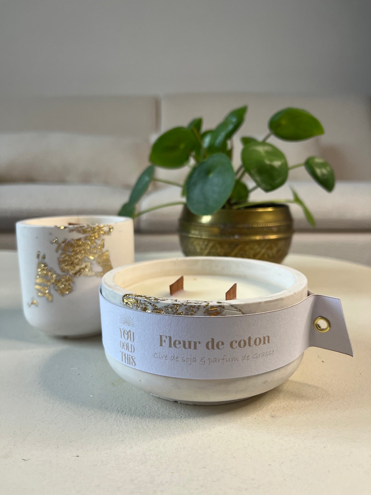 Bougie Fleur de coton - White Édition - Grand format