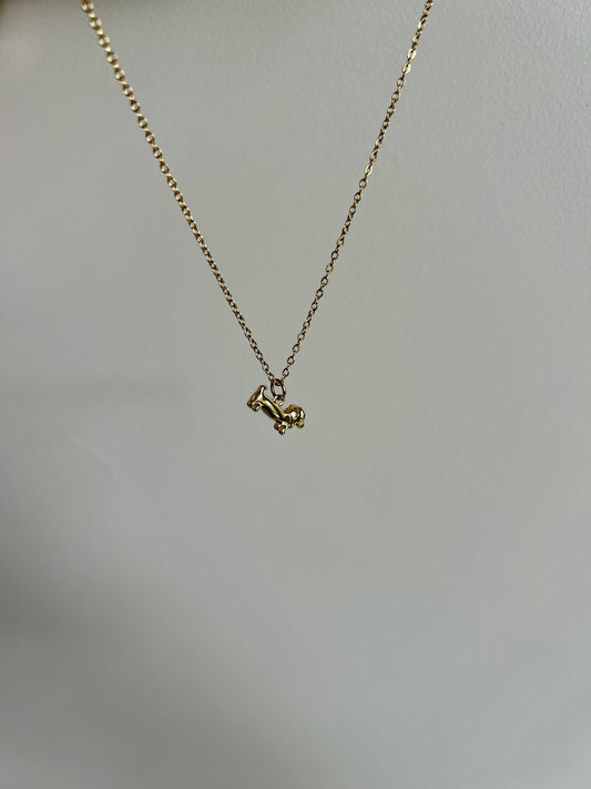 Collier pendentif teckel – Doré – Bijoux – You Gold This