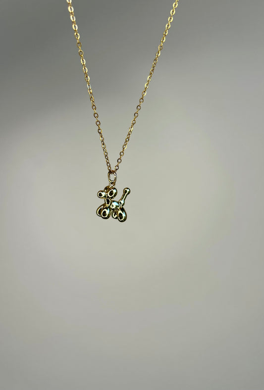 Collier pendentif chien ballon – Doré – Bijoux fantaisie – You Gold This