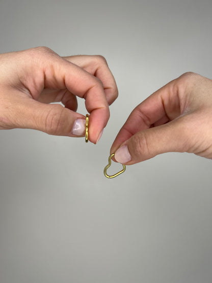 Boucles d’oreilles créoles cœur – Doré – Bijoux fantaisie – You Gold This