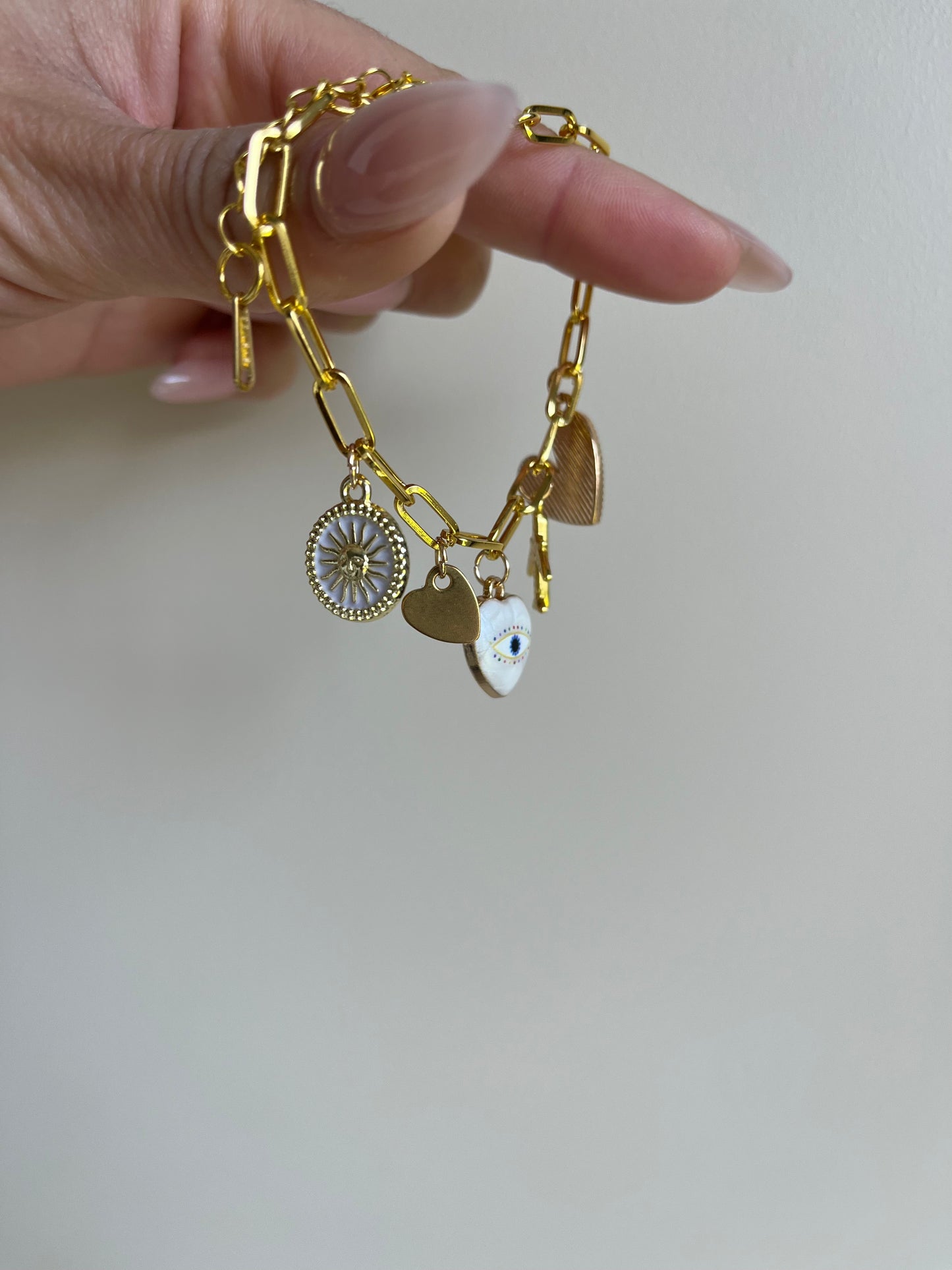 Bracelet charms - Blue eyes - Acier inoxydable