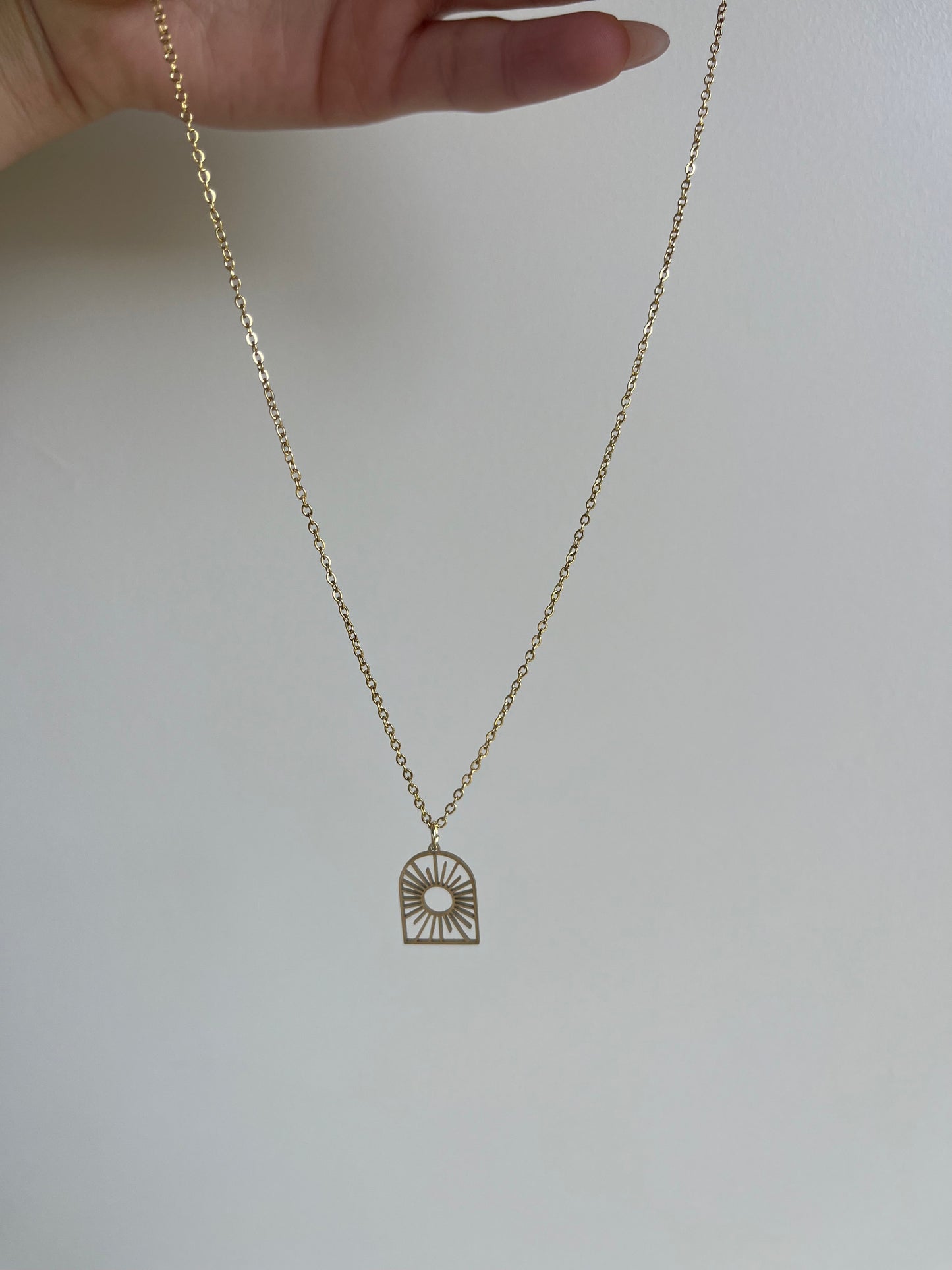 Collier charms - Soleil - Acier inoxydable