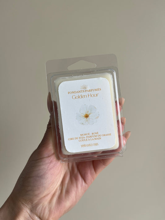 Tablette de 6 fondants parfumés - Monoï Rosé - Golden hour 🌸